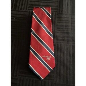Vintage Penn State University Regimental Stripe Tie 100% silk 57" Long